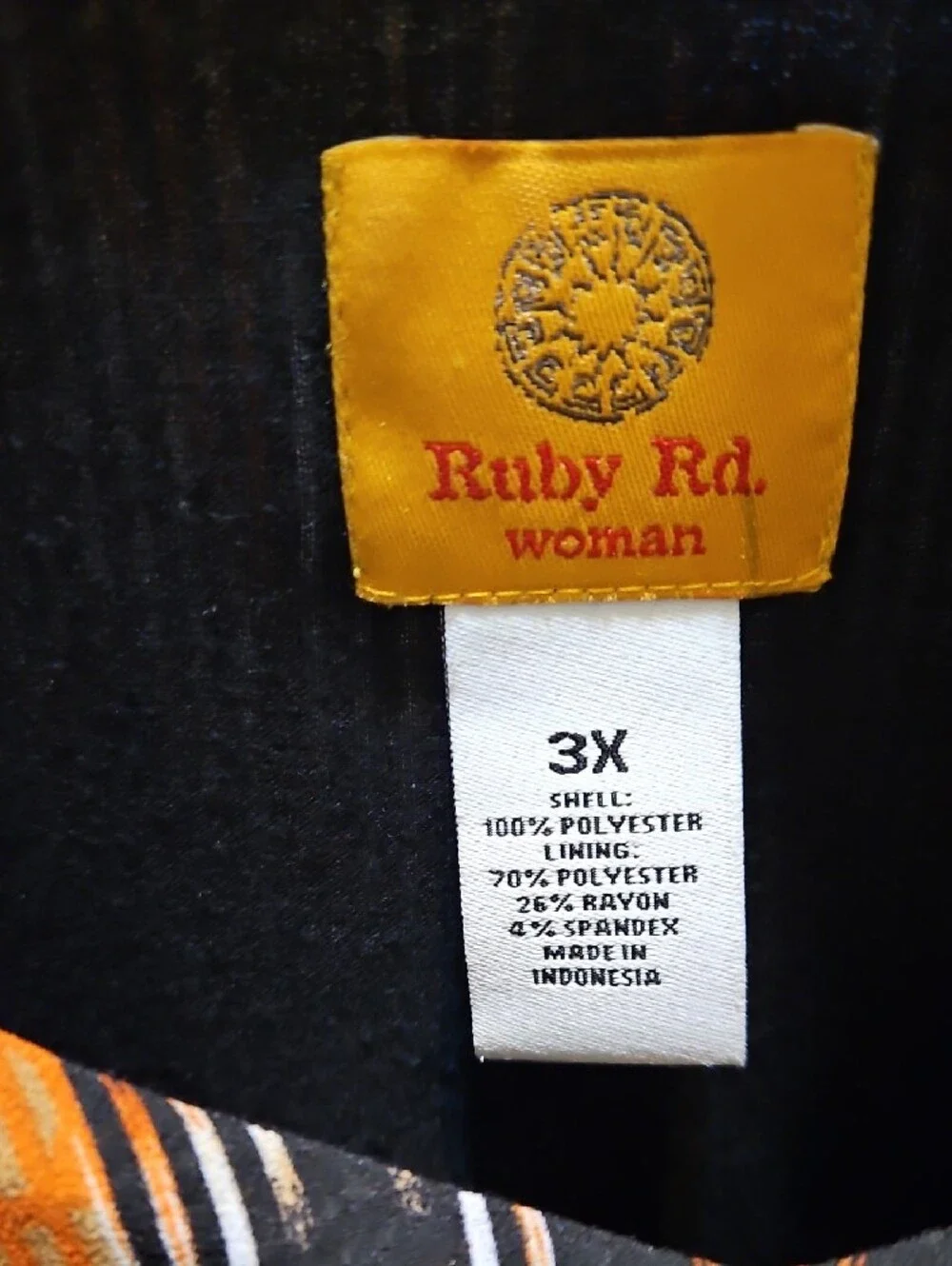 Ruby Rd. Mixed Animal-Print Poncho Top in Orange, Cream, Black, Brown - Picture 6 of 6